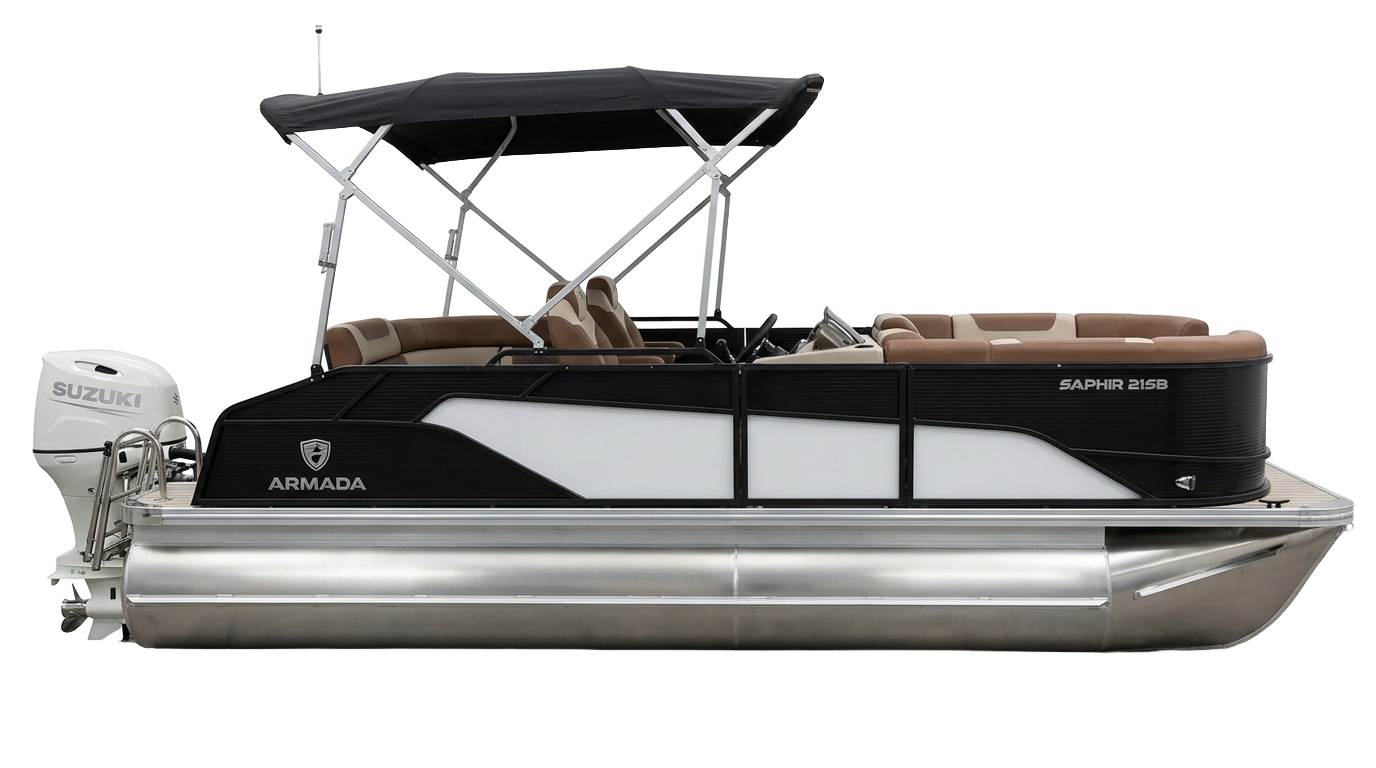 Saphir Pontoon - Black exterior & white