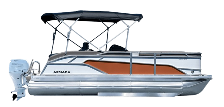 Saphir Pontoon - White exterior & copper